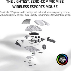 ماوس بی سیم گیمینگ ریزر مدل  VIPER ULTIMATE WIRELESS همراه با پایه شارژ